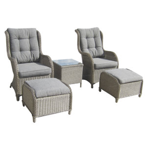 Bloomsbury Market Gartenliegen-Set Adhelin mit Auflage | Wayfair.de